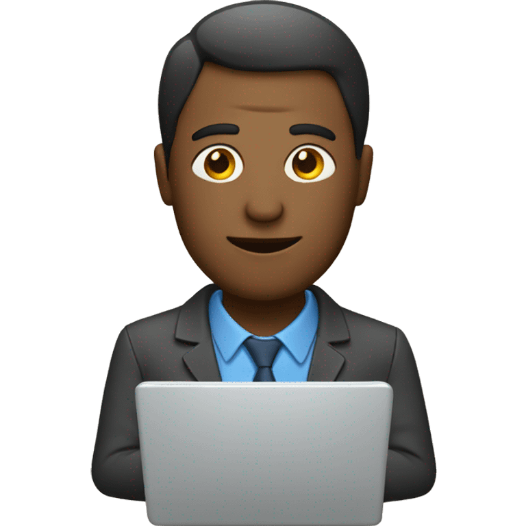 man with laptop and chart emoji