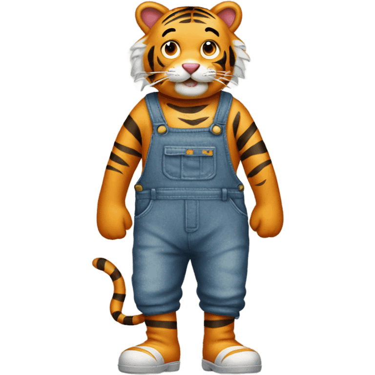 Tiger wearing overalls  emoji