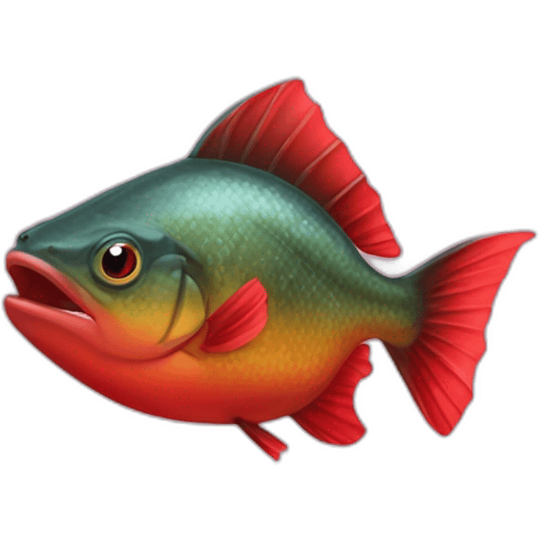  red bellied piranha with red belly emoji