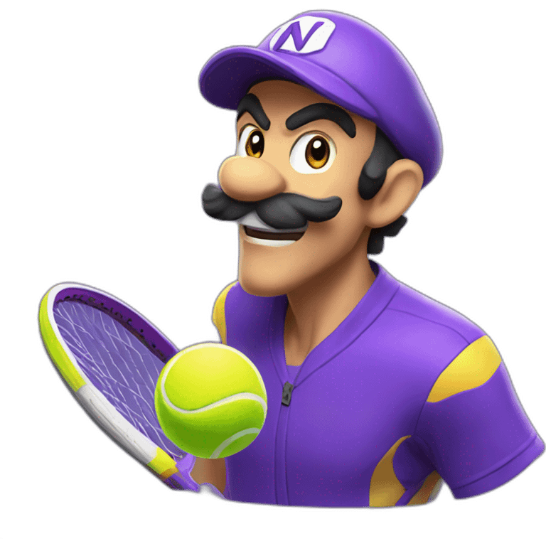 Tennis Waluigi emoji