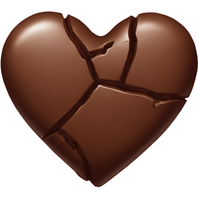 Broken chocolate heart emoji