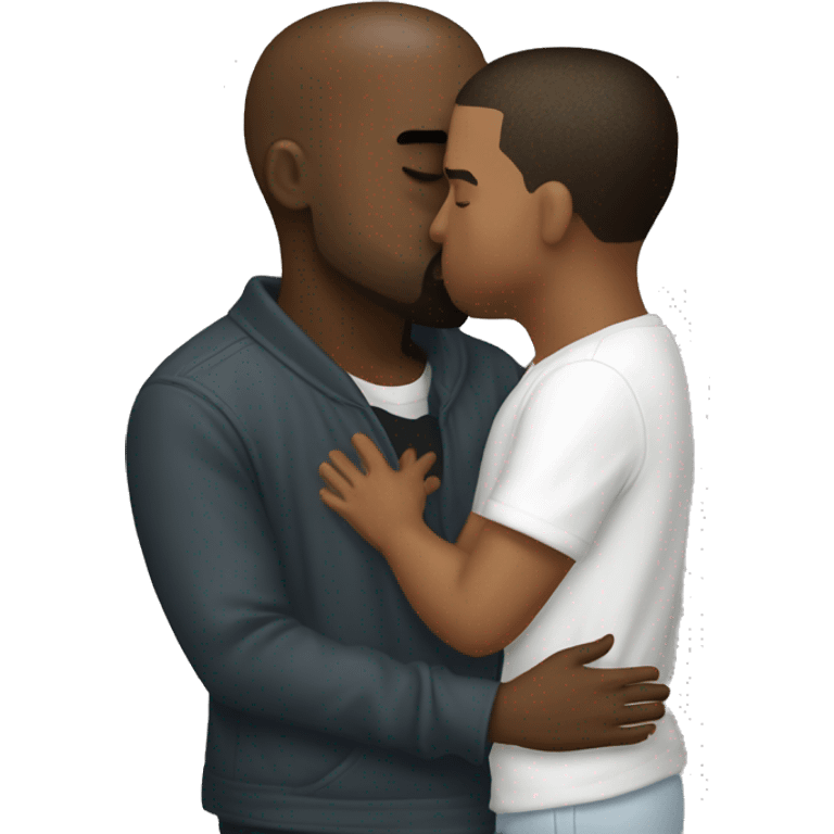 kanye west kissing kanye west emoji