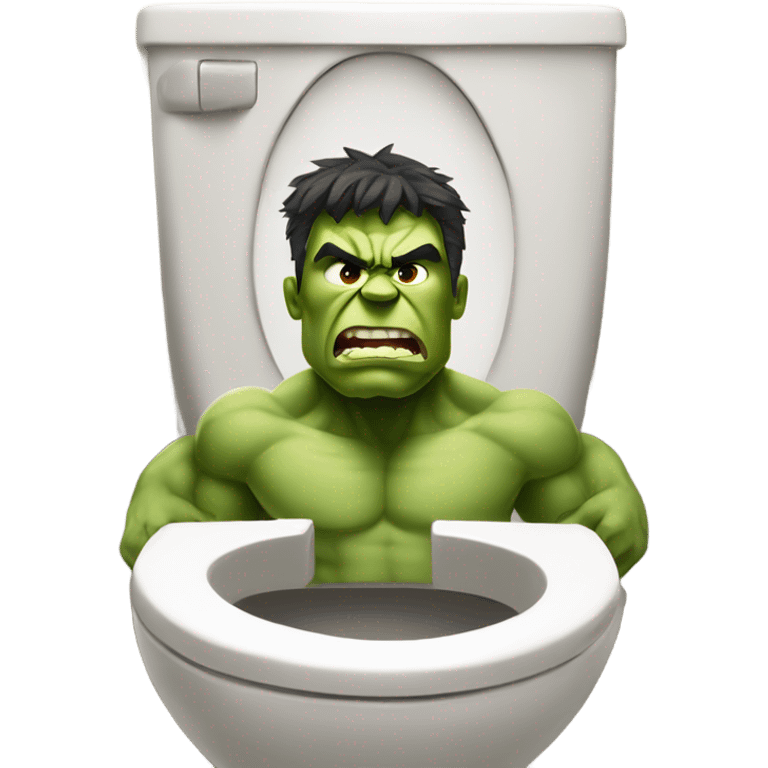 Hulk big head in a toilet emoji