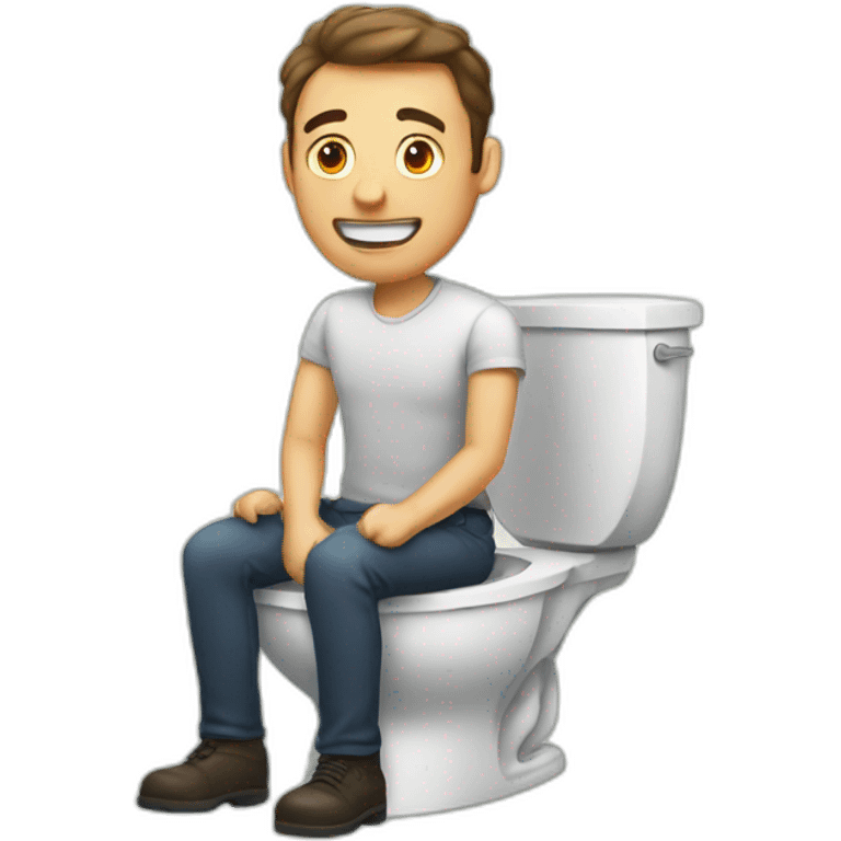 Man on toilet emoji