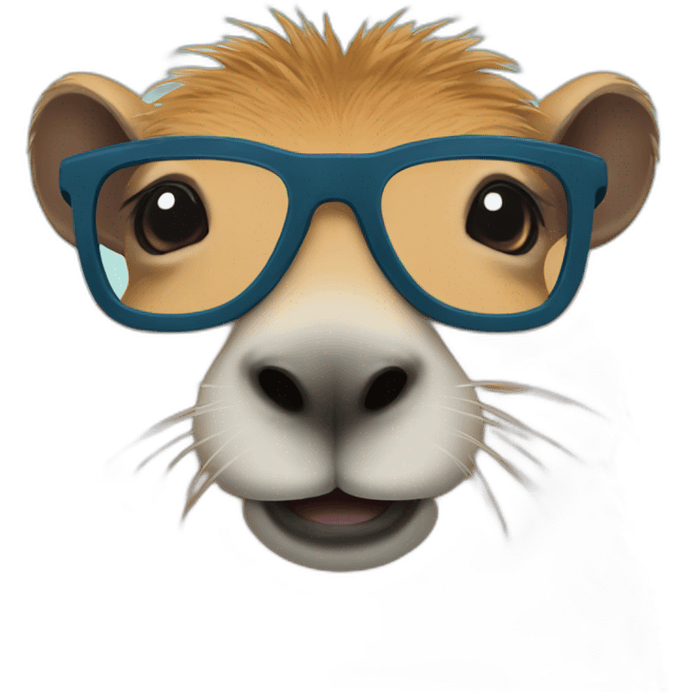 Capybara with glasses emoji