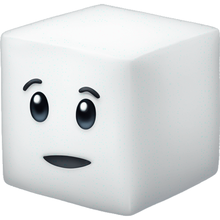 White sugar cube emoji