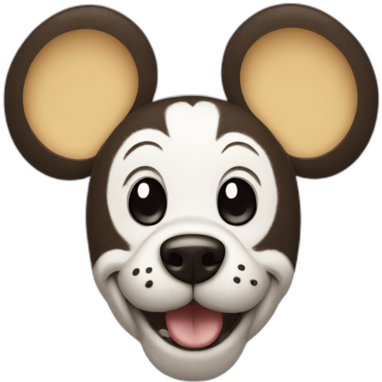 dog shaped mickey emoji