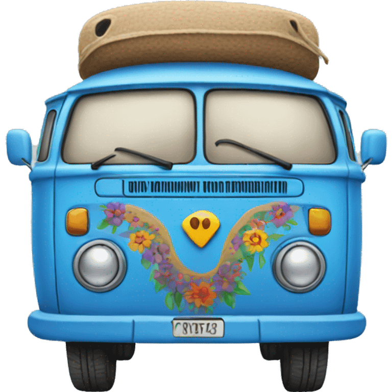 Blue Hippie van emoji