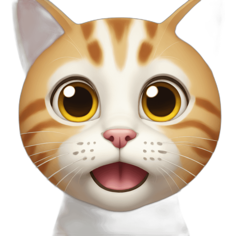 Cat shocked emoji