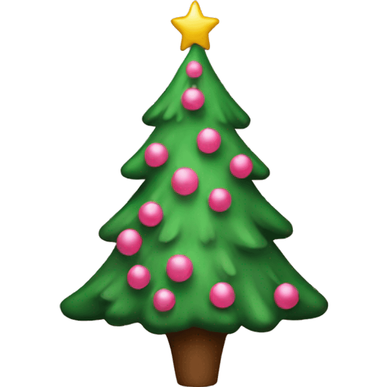 A pink Christmas tree emoji