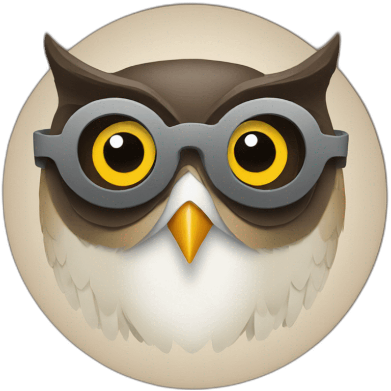 Logo with an owl made if watch emoji