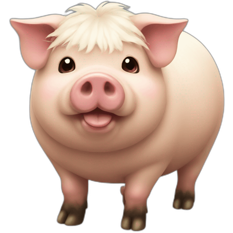 Fatty round kunekune pig emoji