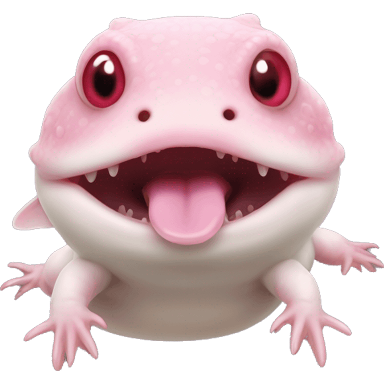 axolotl sticking tongue out emoji