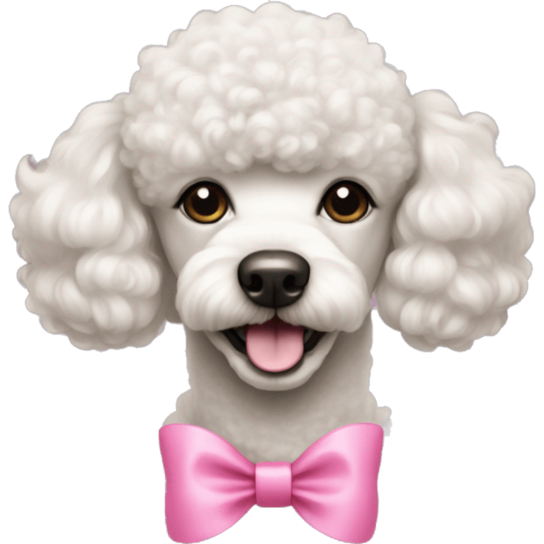 Poodle with pink bow emoji