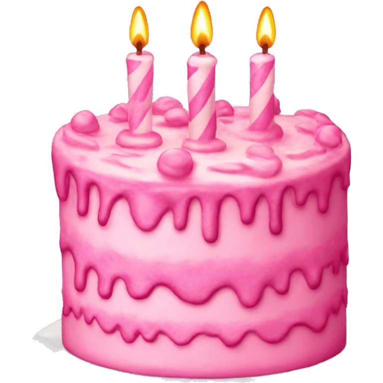 pink birthday cake emoji