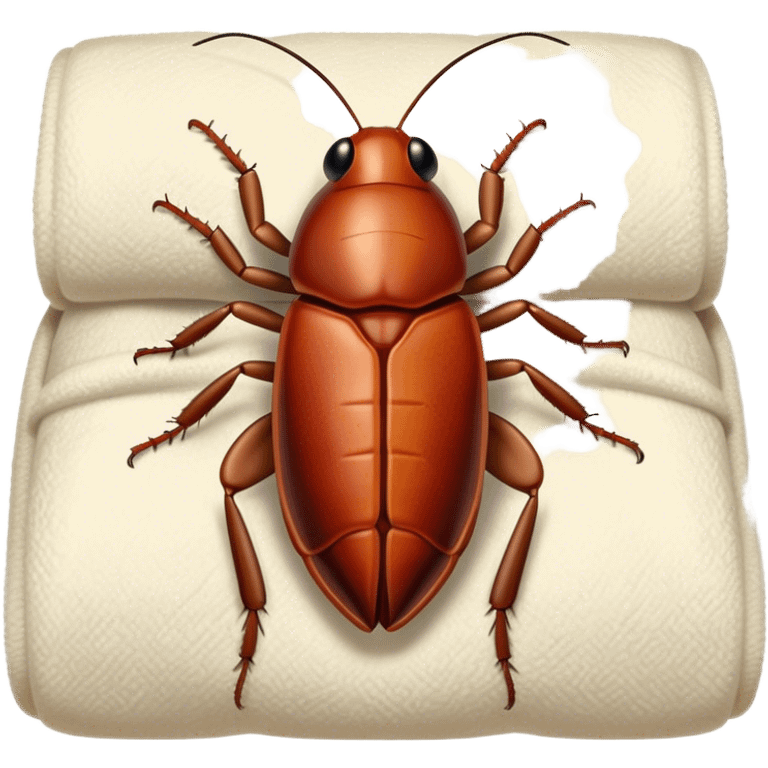 cockroach wrapped in blanket emoji