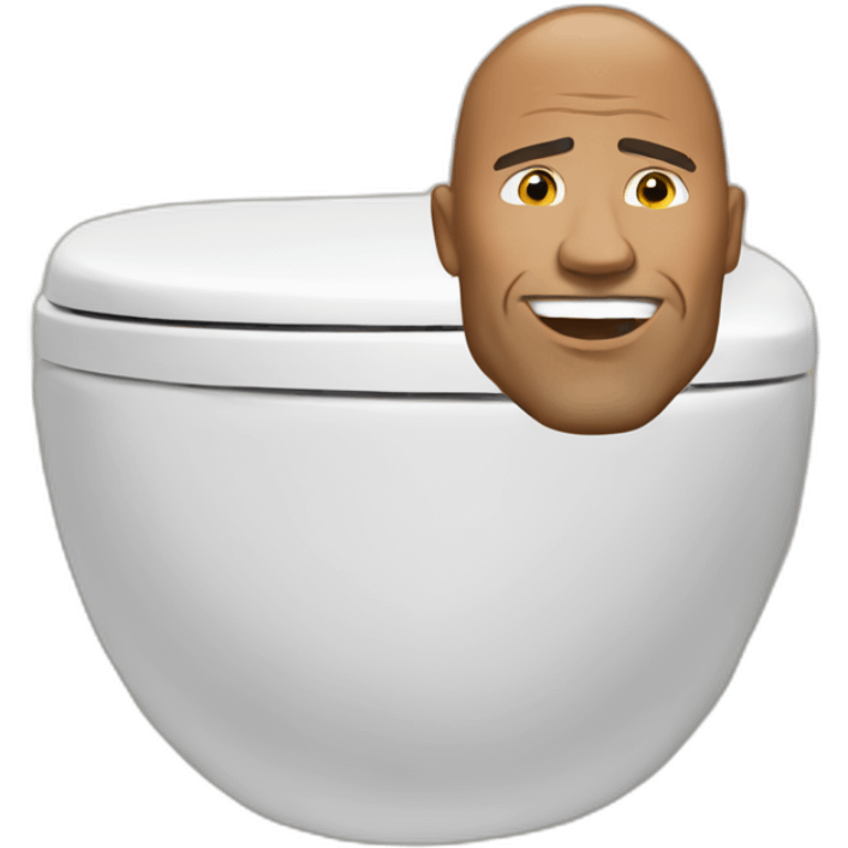 the rock on the loo emoji