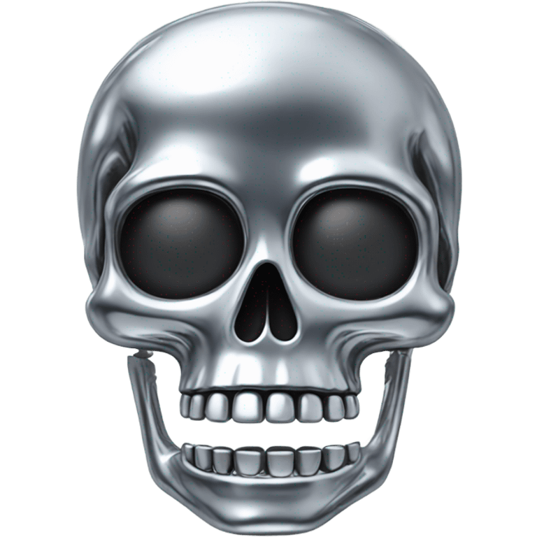 Skeleton made of chrome emoji