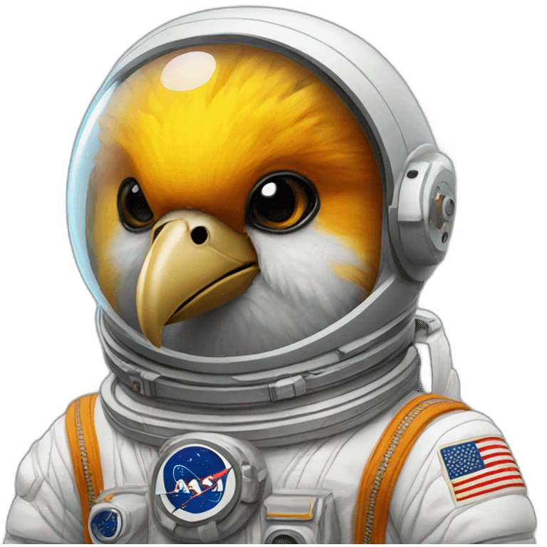 bird astronaut emoji