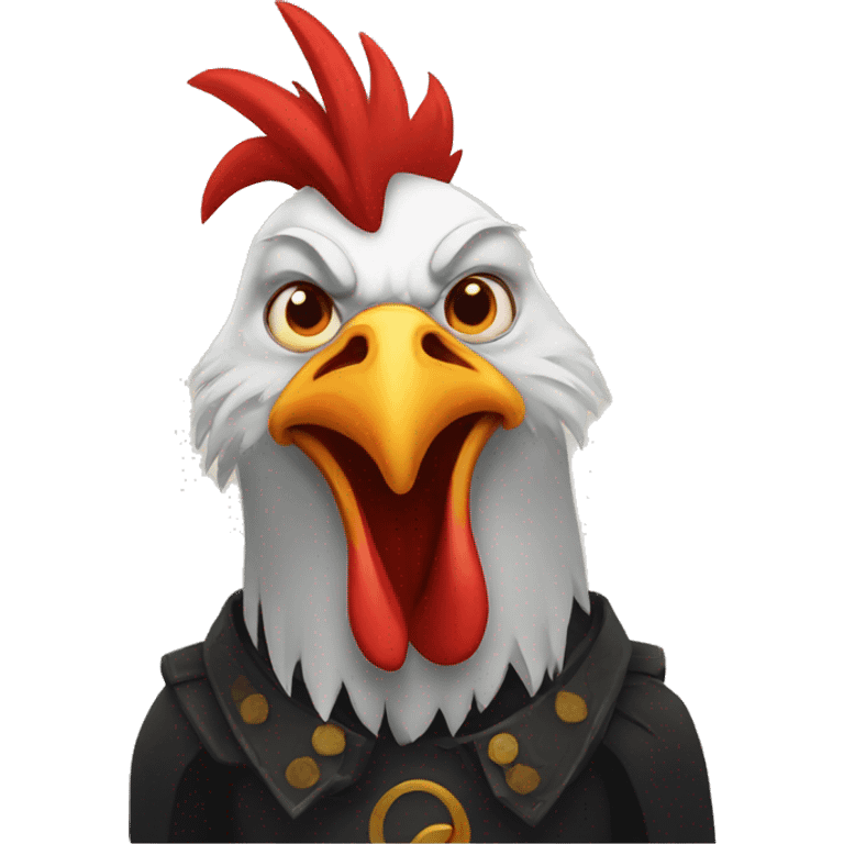 evil rooster emoji