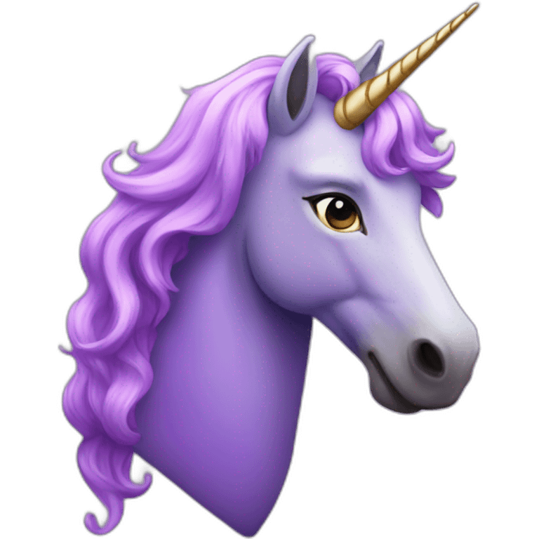 Purple unicorn emoji