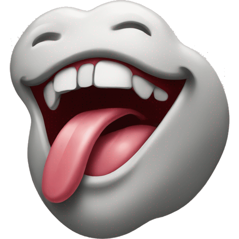 Rolling stone tongue  emoji