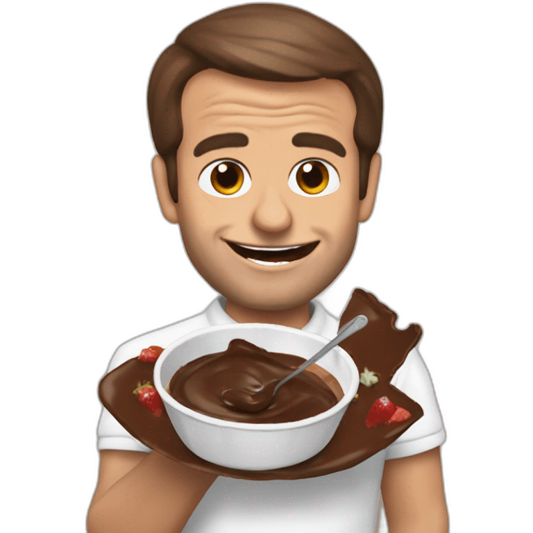 Manuel Macron eat nutella emoji