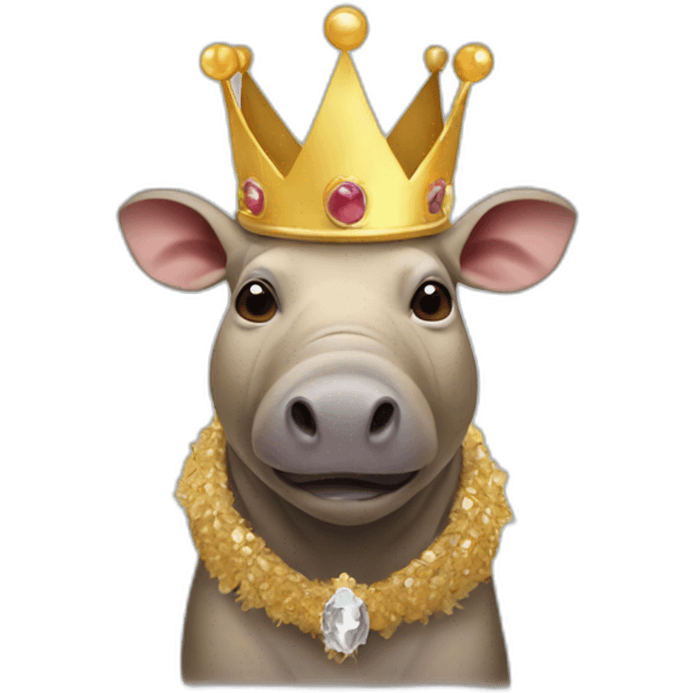 Babirusa wearing a crown emoji