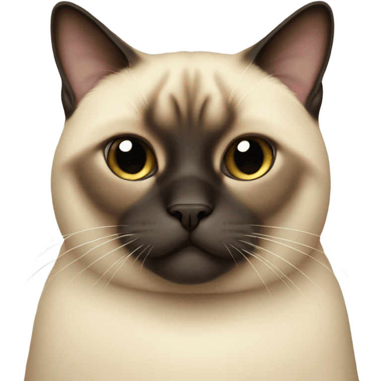 Fat Siamese cat emoji