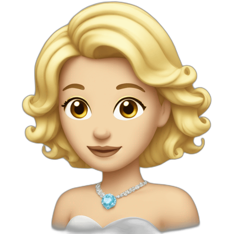 Cinderrella with blond hair emoji