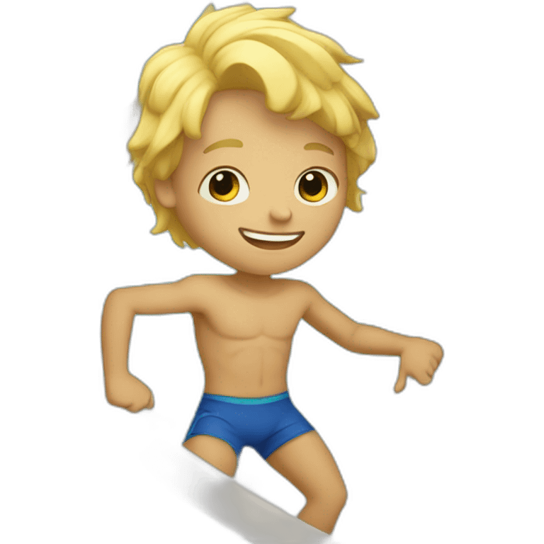 Blonde surfer boy emoji