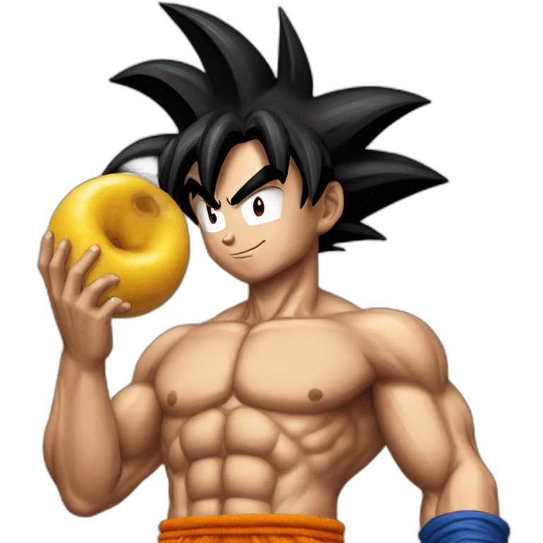 does goku clean nuts? emoji