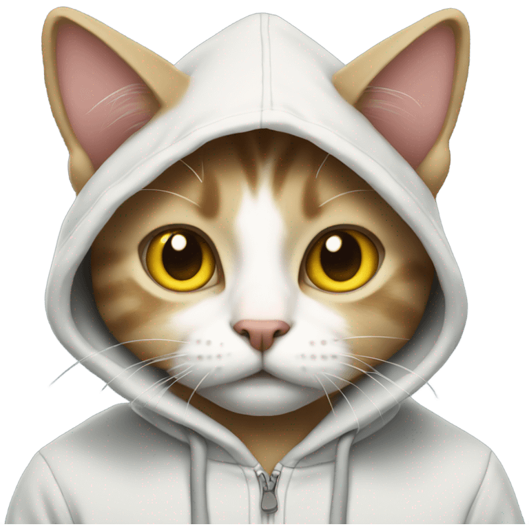 Cat with hoodie emoji