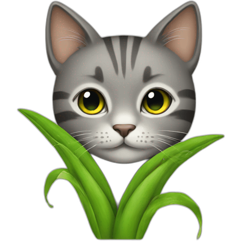 cat with green corn emoji