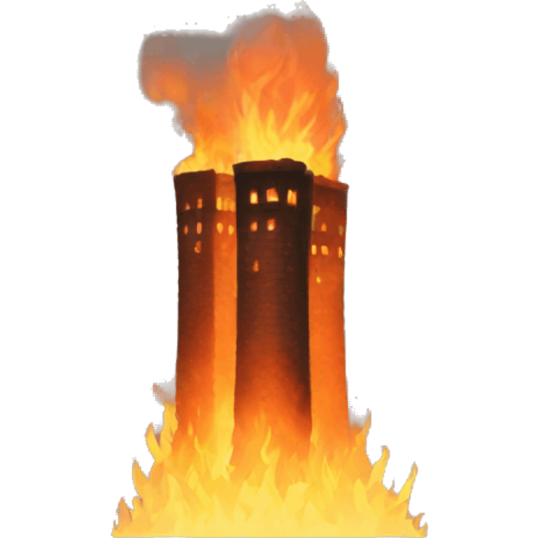 Two towers on fire  emoji