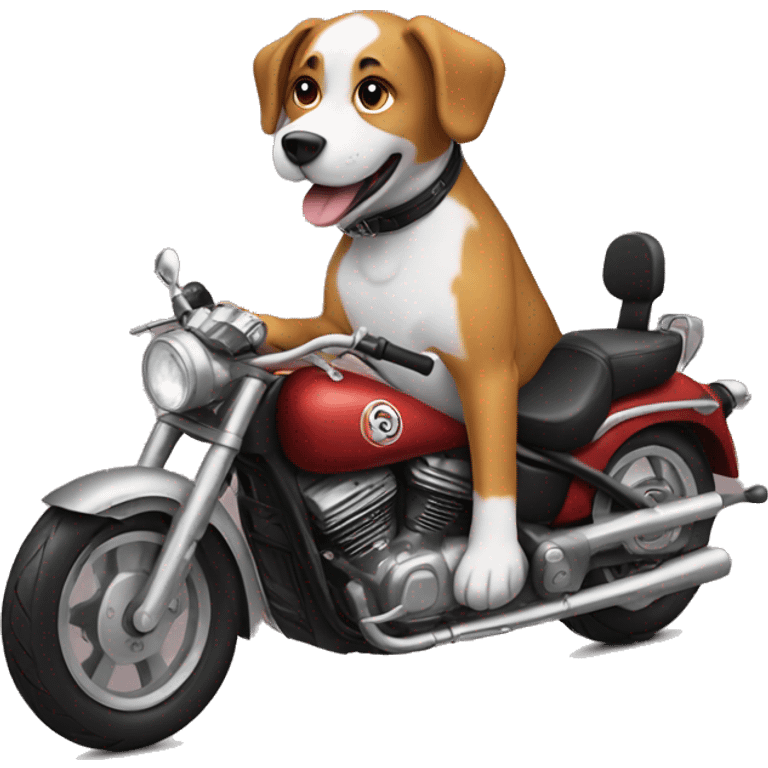 Dog on a motorcycle  emoji