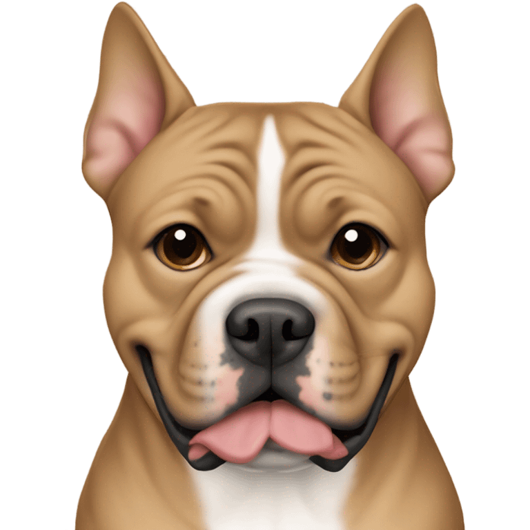 Light brown American bully dog emoji