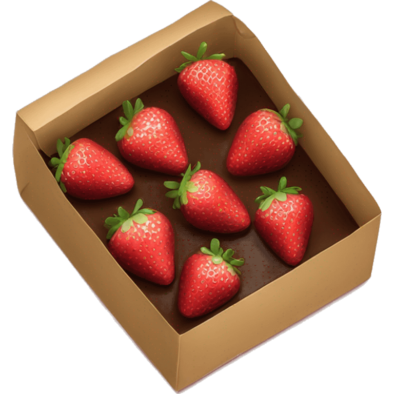 box of chocolate covered strawberries emoji