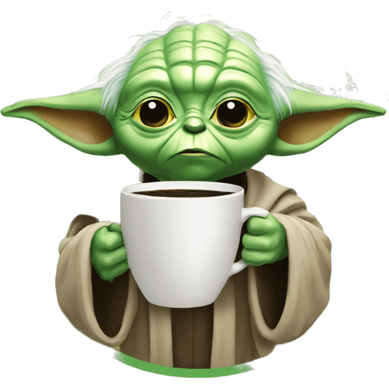 Yoda dinking coffee  emoji