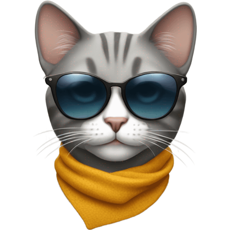 Cat with sunglasses emoji