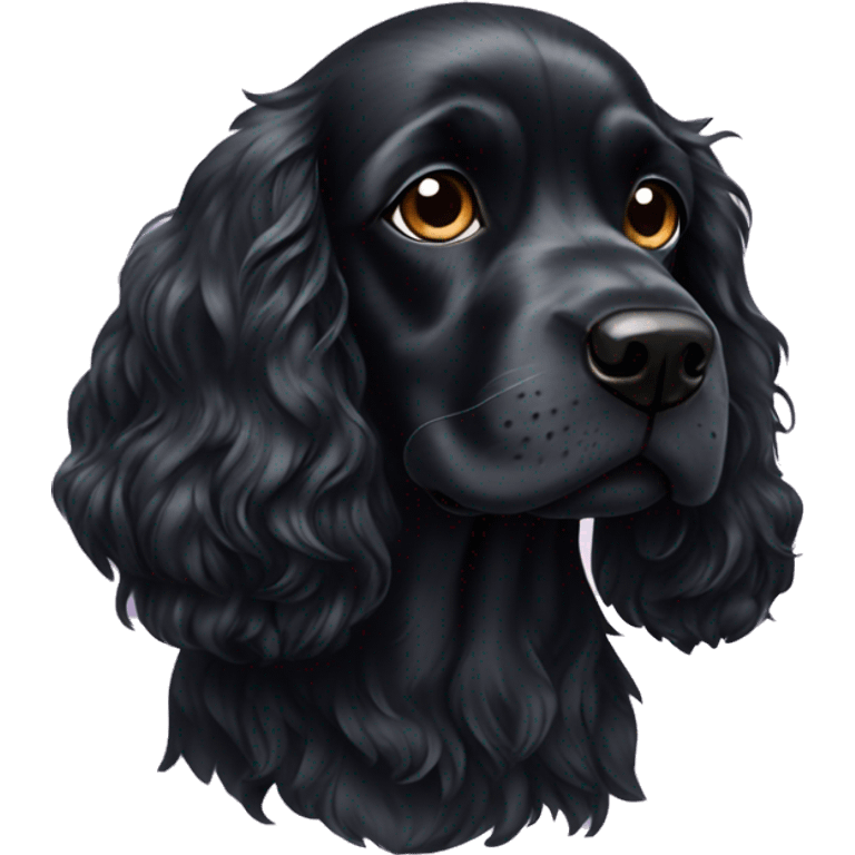 Black cocker spaniel emoji