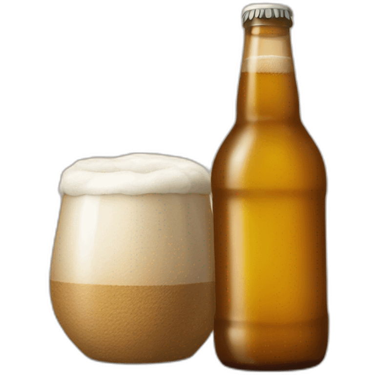 Caca qui boit une bière emoji