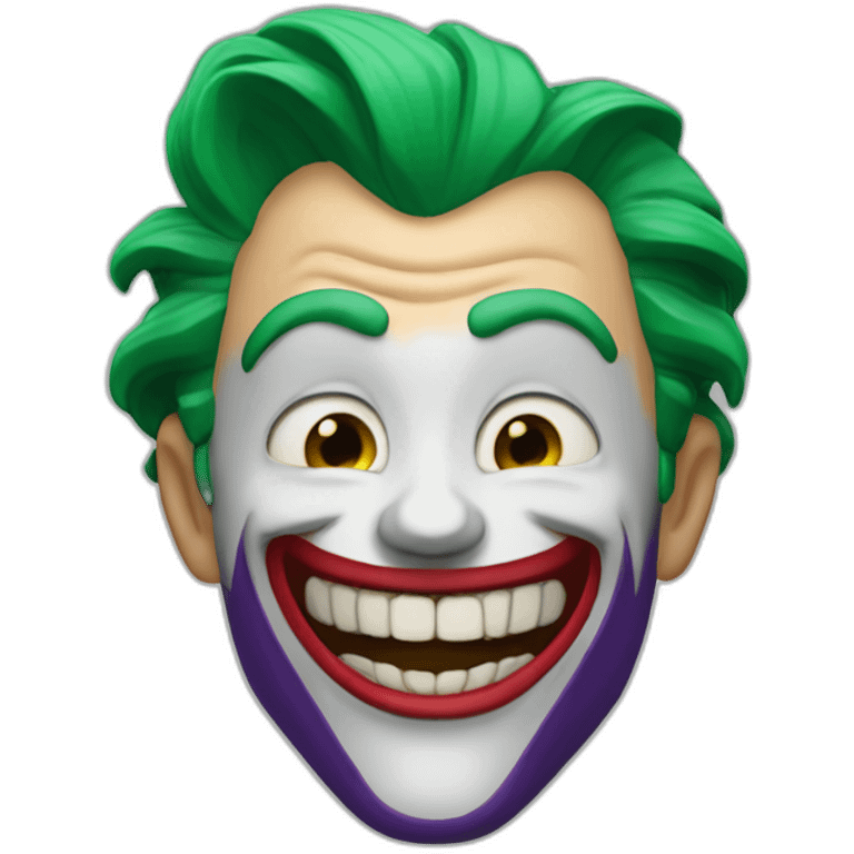 Hombre riendo como joker emoji