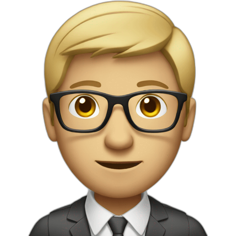 office worker with glasses with laptop emoji