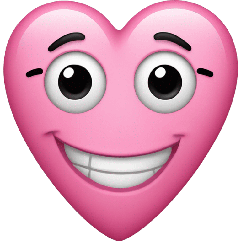 Pink smiling heart emoji