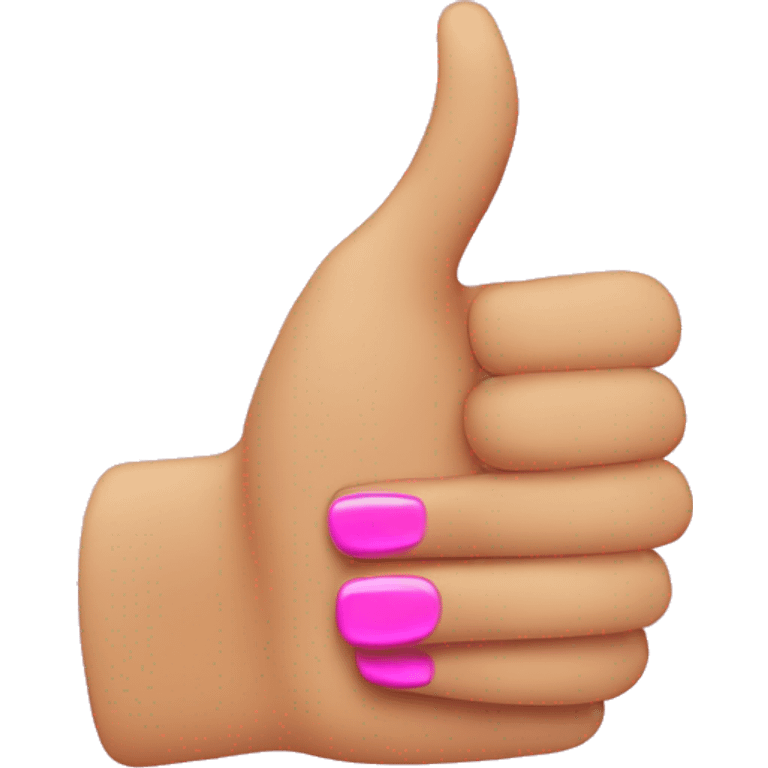 Thumbs up with pink nails  emoji