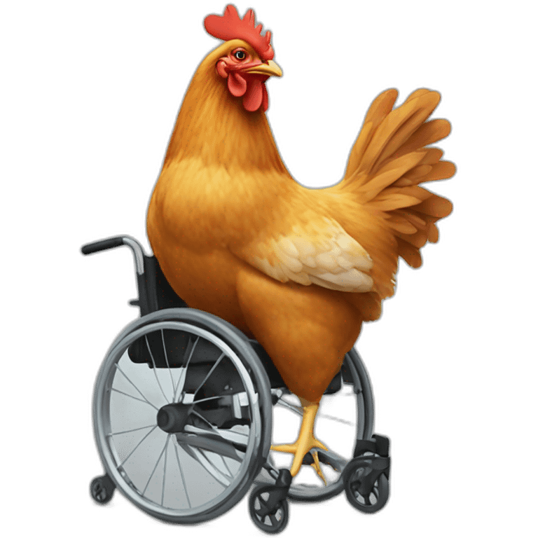 chicken on wheelchair emoji