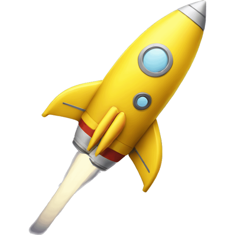 Yellow Space rocket emoji