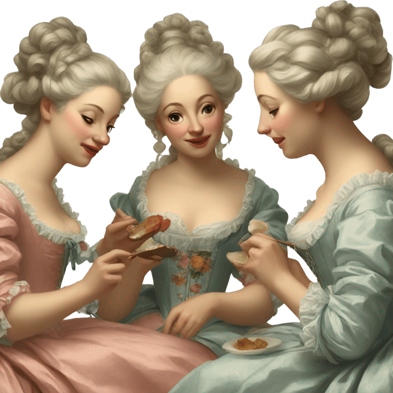 Painting of rococo women emoji