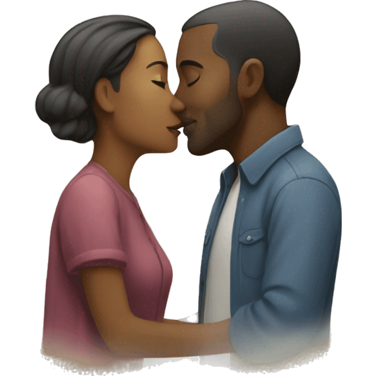 Man and woman kissing emoji